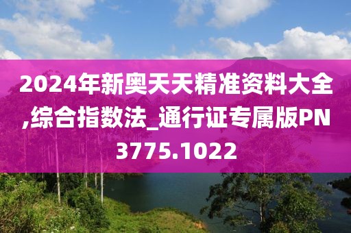 2024年新奧天天精準資料大全,綜合指數(shù)法_通行證專屬版PN3775.1022