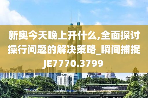 新奧今天晚上開(kāi)什么,全面探討操行問(wèn)題的解決策略_瞬間捕捉JE7770.3799