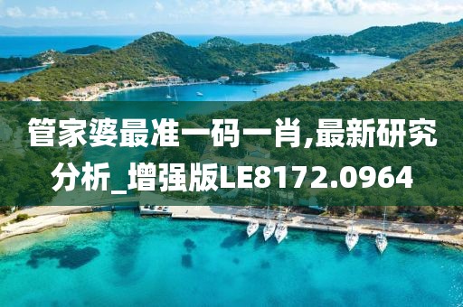 管家婆最準一碼一肖,最新研究分析_增強版LE8172.0964