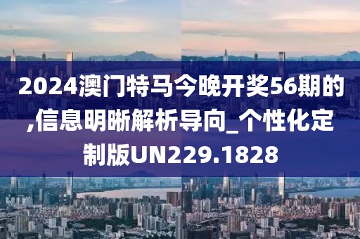 2024澳門特馬今晚開獎56期的,信息明晰解析導(dǎo)向_個性化定制版UN229.1828