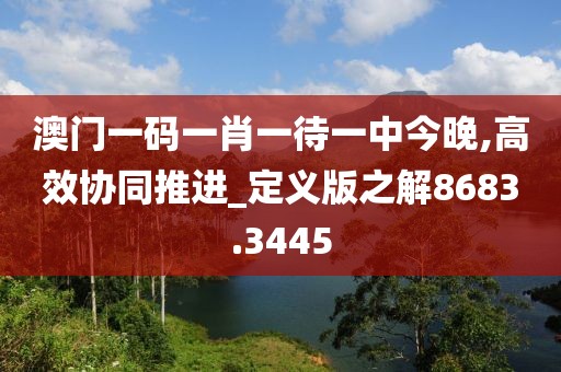 澳門一碼一肖一待一中今晚,高效協(xié)同推進(jìn)_定義版之解8683.3445