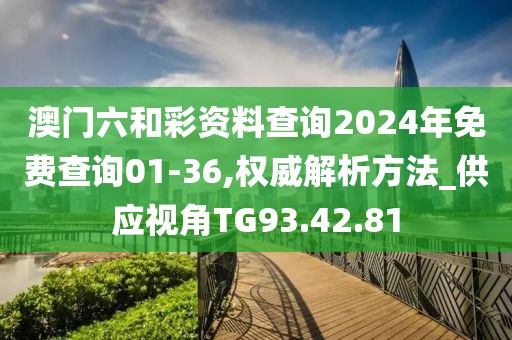 澳門六和彩資料查詢2024年免費查詢01-36,權(quán)威解析方法_供應(yīng)視角TG93.42.81