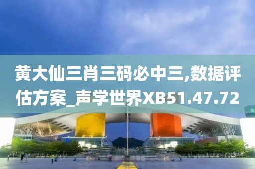 黃大仙三肖三碼必中三,數據評估方案_聲學世界XB51.47.72