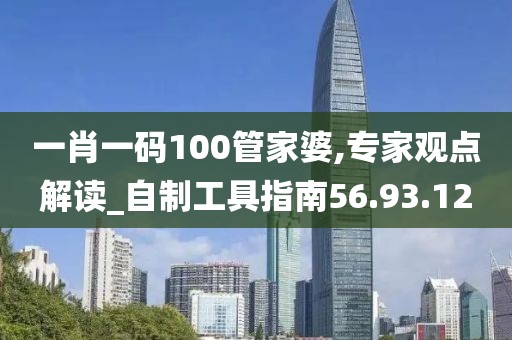 一肖一碼100管家婆,專家觀點解讀_自制工具指南56.93.12