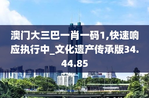 澳門大三巴一肖一碼1,快速響應(yīng)執(zhí)行中_文化遺產(chǎn)傳承版34.44.85