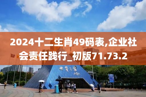 2024十二生肖49碼表,企業(yè)社會責(zé)任踐行_初版71.73.2