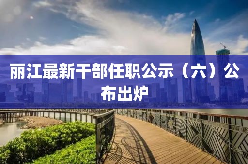 麗江最新干部任職公示（六）公布出爐