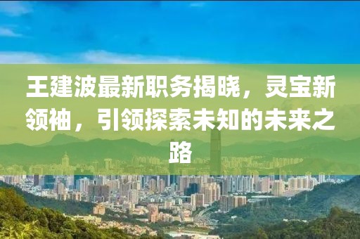 王建波最新職務揭曉，靈寶新領(lǐng)袖，引領(lǐng)探索未知的未來之路