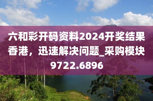 六和彩開碼資料2024開獎結(jié)果香港，迅速解決問題_采購模塊9722.6896