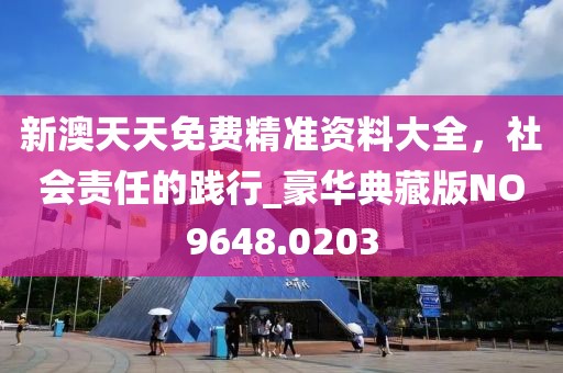 新澳天天免費精準資料大全，社會責任的踐行_豪華典藏版NO9648.0203