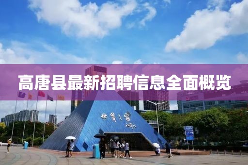 高唐縣最新招聘信息全面概覽