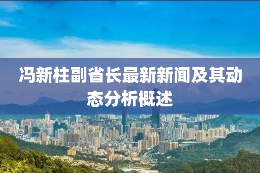 馮新柱副省長最新新聞及其動態(tài)分析概述