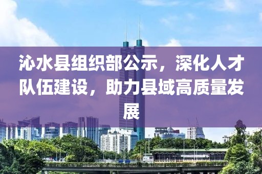 沁水縣組織部公示，深化人才隊(duì)伍建設(shè)，助力縣域高質(zhì)量發(fā)展