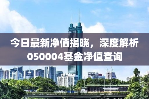 今日最新凈值揭曉，深度解析050004基金凈值查詢