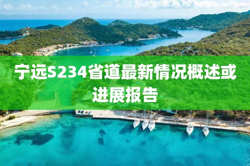 寧遠(yuǎn)S234省道最新情況概述或進(jìn)展報(bào)告