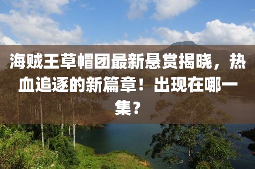 海賊王草帽團最新懸賞揭曉，熱血追逐的新篇章！出現(xiàn)在哪一集？