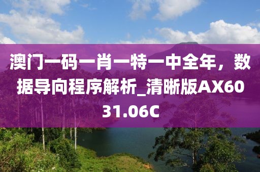 澳門一碼一肖一特一中全年，數(shù)據(jù)導(dǎo)向程序解析_清晰版AX6031.06C