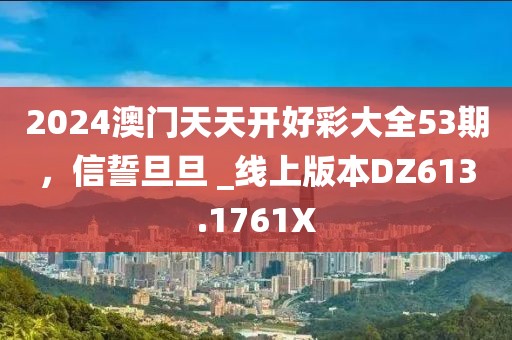 2024澳門天天開好彩大全53期，信誓旦旦 _線上版本DZ613.1761X