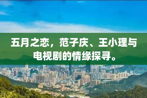 五月之戀，范子慶、王小理與電視劇的情緣探尋。