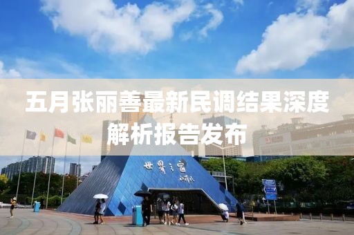 五月張麗善最新民調(diào)結(jié)果深度解析報告發(fā)布