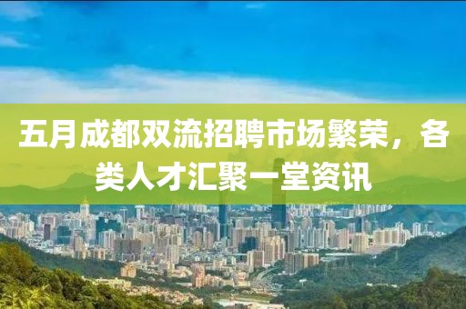 五月成都雙流招聘市場繁榮，各類人才匯聚一堂資訊