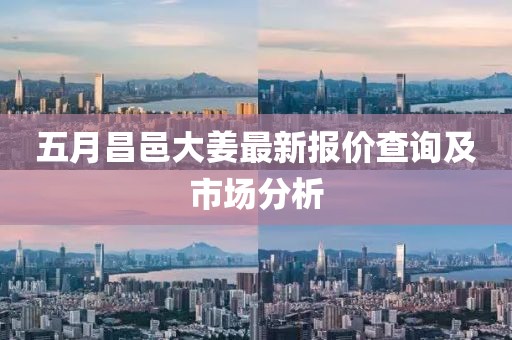 五月昌邑大姜最新報(bào)價(jià)查詢及市場分析