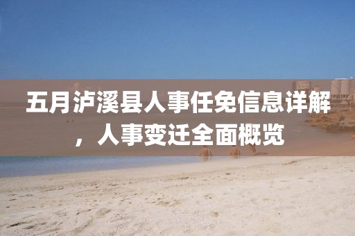 五月瀘溪縣人事任免信息詳解，人事變遷全面概覽