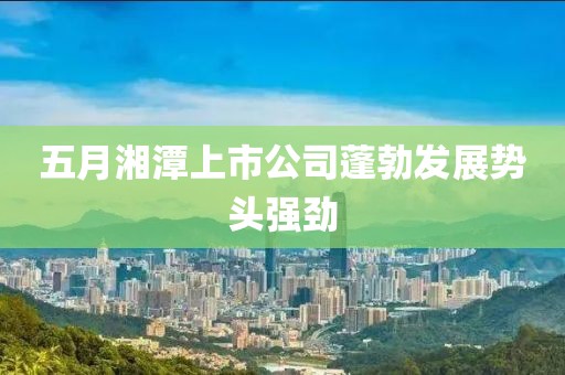 五月湘潭上市公司蓬勃發(fā)展勢頭強勁