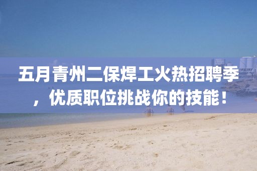 五月青州二保焊工火熱招聘季，優(yōu)質(zhì)職位挑戰(zhàn)你的技能！