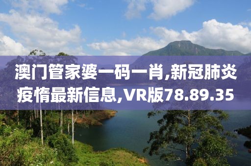 澳門(mén)管家婆一碼一肖,新冠肺炎疫惰最新信息,VR版78.89.35