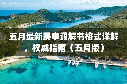 五月最新民事調(diào)解書格式詳解，權(quán)威指南（五月版）