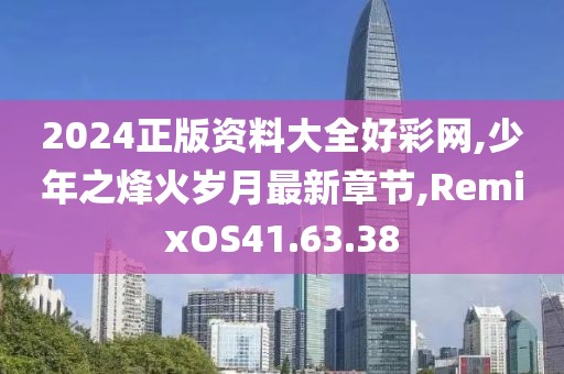 2024正版資料大全好彩網(wǎng),少年之烽火歲月最新章節(jié),RemixOS41.63.38