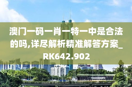 澳門一碼一肖一特一中是合法的嗎,詳盡解析精準解答方案_RK642.902