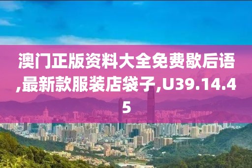 澳門正版資料大全免費歇后語,最新款服裝店袋子,U39.14.45