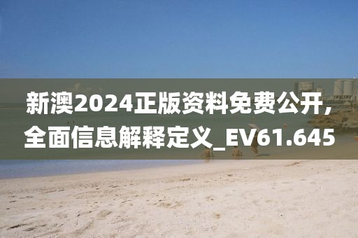 新澳2024正版資料免費公開,全面信息解釋定義_EV61.645