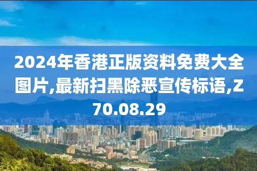 2024年香港正版資料免費大全圖片,最新掃黑除惡宣傳標語,Z70.08.29