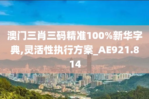 澳門三肖三碼精準(zhǔn)100%新華字典,靈活性執(zhí)行方案_AE921.814