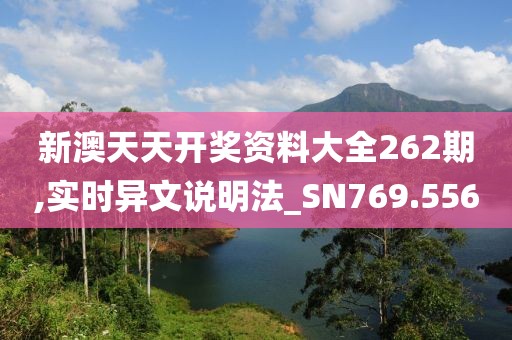 新澳天天開獎資料大全262期,實時異文說明法_SN769.556