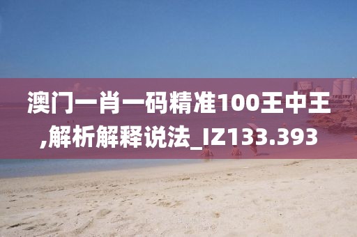 澳門一肖一碼精準100王中王,解析解釋說法_IZ133.393