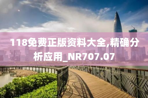 118免費正版資料大全,精確分析應(yīng)用_NR707.07