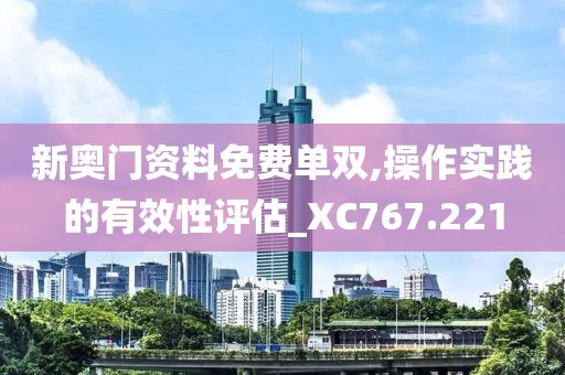 新奧門資料免費單雙,操作實踐的有效性評估_XC767.221