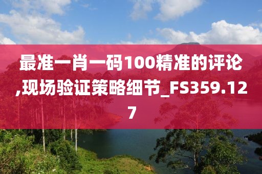 最準(zhǔn)一肖一碼100精準(zhǔn)的評論,現(xiàn)場驗證策略細(xì)節(jié)_FS359.127