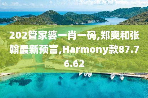 202管家婆一肖一碼,鄭爽和張翰最新預(yù)言,Harmony款87.76.62