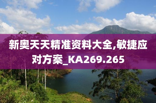 新奧天天精準(zhǔn)資料大全,敏捷應(yīng)對方案_KA269.265