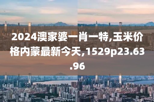 2024澳家婆一肖一特,玉米價格內(nèi)蒙最新今天,1529p23.63.96