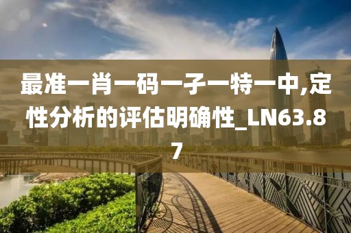 最準(zhǔn)一肖一碼一孑一特一中,定性分析的評估明確性_LN63.87