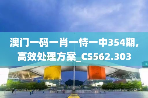 澳門一碼一肖一恃一中354期,高效處理方案_CS562.303