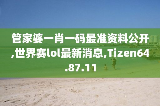 管家婆一肖一碼最準資料公開,世界賽lol最新消息,Tizen64.87.11