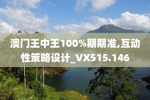 澳門王中王100%期期準,互動性策略設計_VX515.146