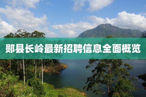 鄖縣長嶺最新招聘信息全面概覽